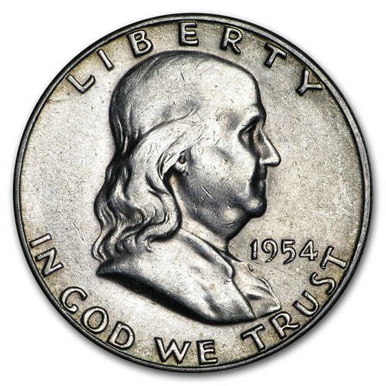 1954-S Franklin Half Dollar Fine/XF 1954-S Franklin Half Dollar Fine/XF